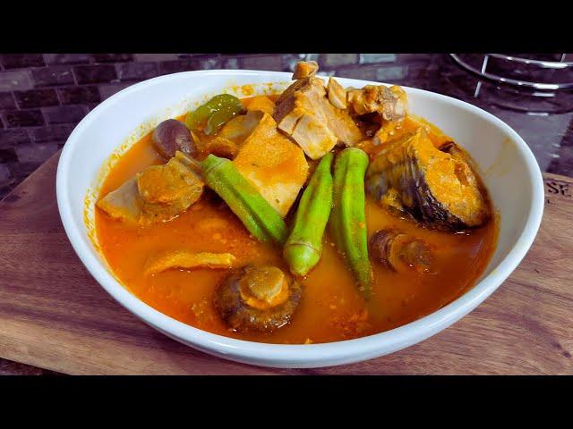 How to make  Authentic GHANAIAN MEAT and FISH LIGHT SOUP from Scratch || Easy Recipe Included