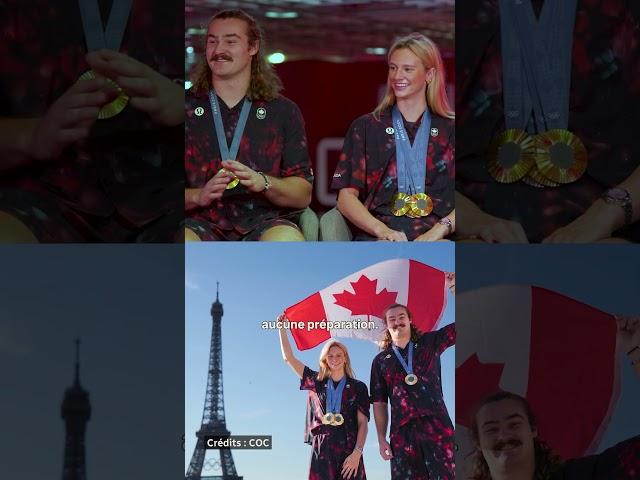 Summer McIntosh et Ethan Katzberg réagissent à leur rôle de porte-drapeaux!