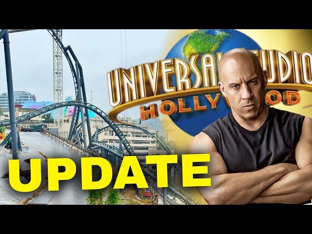 BIG Drop Track added on Fast and Furious Rollercoaster at Universal Studios Hollywood Today!