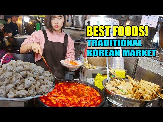 SPICY Tteokbokki! BEST Korean STREET FOOD at TRADITIONAL Markets in Seoul