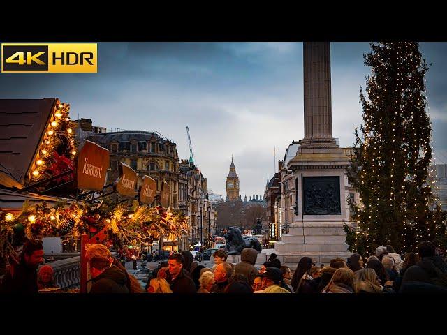 ‍️ 3-Hour Christmas Walk in London-2024Christmas in London[4K HDR]