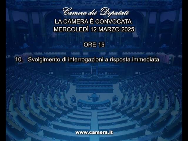 Roma - Camera - 19° Legislatura - 445° seduta (12.03.25)