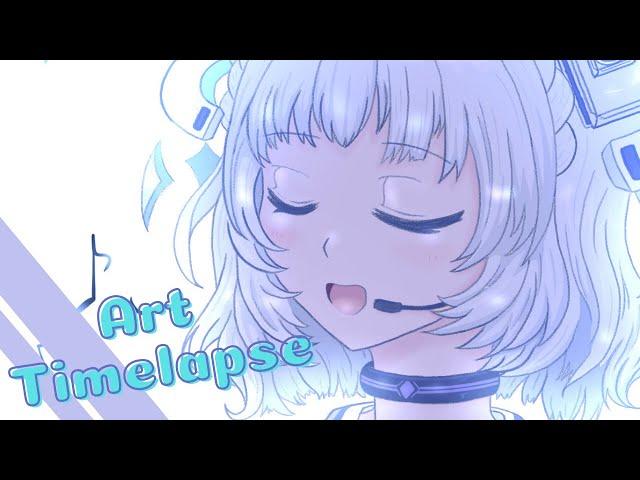 【Art Timelapse】Drew an Angel, Rita Kamishiro || Pina Pengin [PRISM Project]