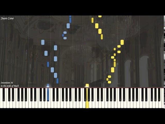 Juan Cane - Invention 16 in the style of Bach | Piano Synthesia