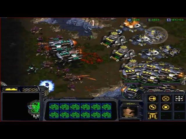 StarCraft: Brood War - 1 Terran vs 3 Zerg/3 Protoss/1 Terran (vs 7 computers ) Map: Big Game Hunters