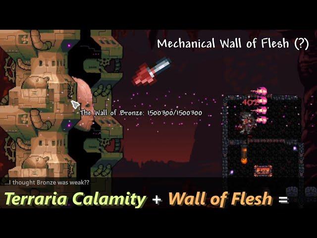 If Terraria Calamity had Wall of Flesh after Moon Lord ─ Wall of Bronze is weird.