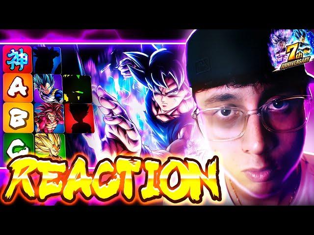 LOCAL DRAGON BALL LEGENDS WHALE REACTS TO VERGILS 7TH ANNIVERSARY TOP TEN BEST UNITS LIST!