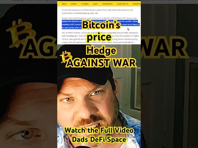 Bitcoin Hedge Against War and Uncertainty? Or Risk on Asset