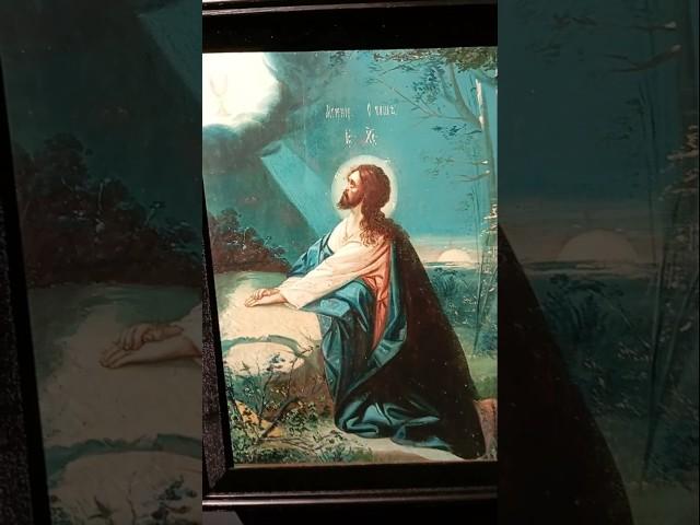 Моление о чаше. Христос в Гефсиманском саду. С хромолитографии по оригиналу Гофмана. #иконопись