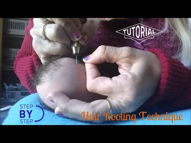 How to Tutorial Rooting Mohair into Reborn Baby Hair Head