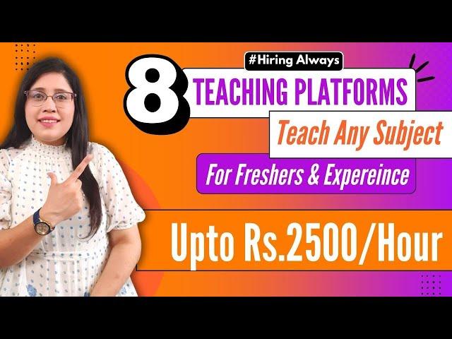 8 Genuine ONLINE TEACHING Platforms _ Online Teaching From Home