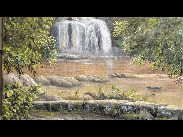 You can Paint A Waterfall: Simple Step-by-step Oil Painting Tutorial