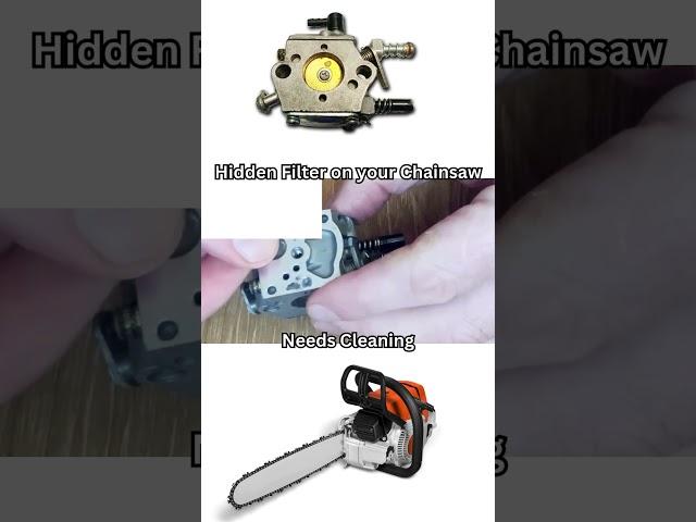 Hidden Filter on your Chainsaw Needs may need Cleaning