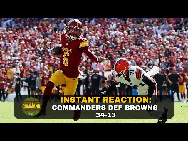 Instant Reaction: Commanders Defeat Browns