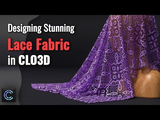 How to Create 3D Guipure Lace Fabric in CLO3D | Professional Design Tutorial