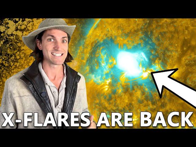 HUGE X-FLARE  amidst TENSE Solar System Energetics and a THIN VEIL 