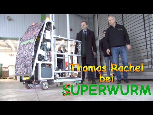 Thomas Rachel zu Besuch bei SUPERWURM