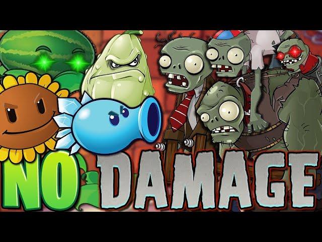 Can you beat Plants vs Zombies WITHOUT Taking Damage?!