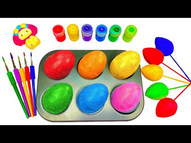 Oddly Satisfying Video | Mixing All Lollipop & Color EGGS From Rainbow Glitter Candy & Cutting ASMR