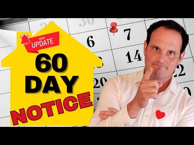 NEW! 30, 90 or 60 Day Notice to Terminate Tenancy Form - Guide for renters and landlords