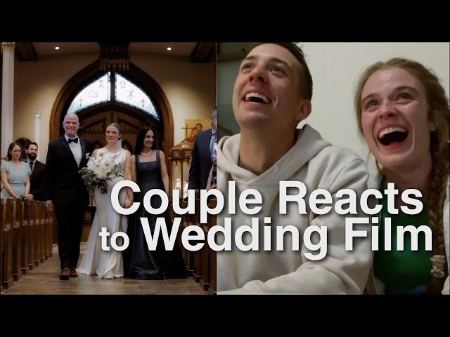 Emotional Reaction: Couple Watches Their Wedding Film