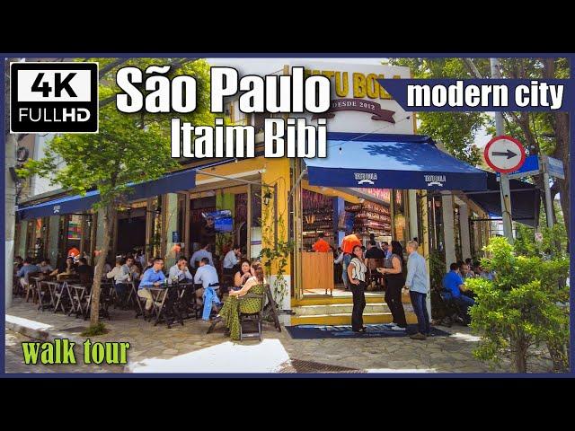 [4K] Sao Paulo walking tour 2023 - Itaim Bibi neighbourhood - Sao Paulo walk 4k - Sao Paulo city 4k