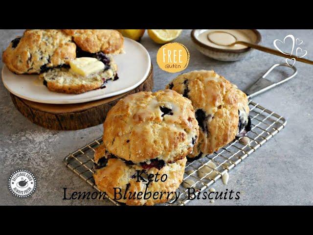 How to make Keto Lemon Blueberry Cream Cheese Biscuits - Gluten Free!