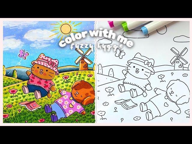 Coloring Fuzzy Hygge “Cute & Cozy” ️ | ASMR (Ep.21)