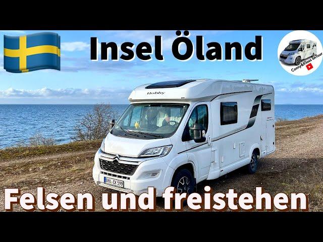 #192 Insel Öland, seltsame Steine, traumhafter Freistehplatz, sensationeller Sonnenuntergang