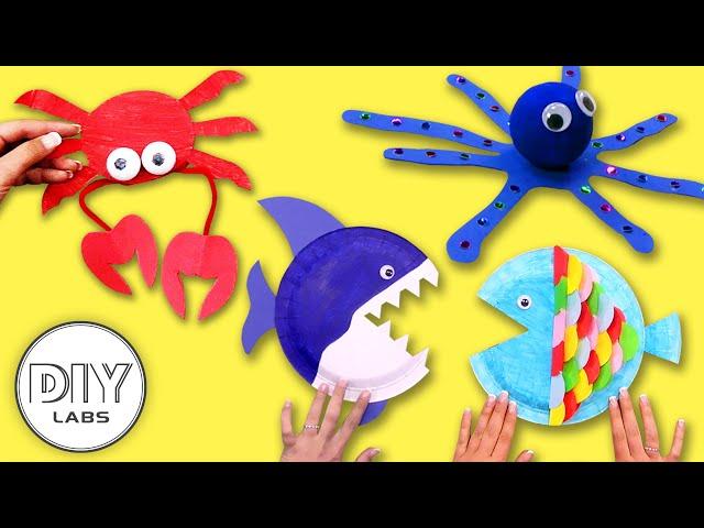 4 FANTASTIC SEA ANIMAL Crafts to enjoy this summer | Fast-n-Easy | DIY Labs