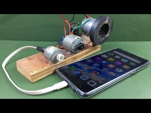 Free Energy 100% Mobile Charging self running machine generator using DC Motors