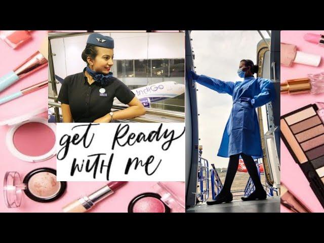 Get Ready with me for the flight/ Cabincrew makeup /By- Mansi yadav