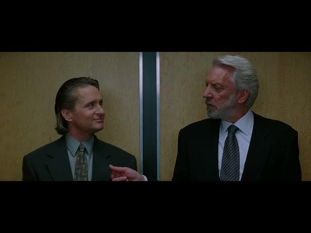 Michael Douglas & Donald Sutherland - Disclosure (1994) Funny Scene