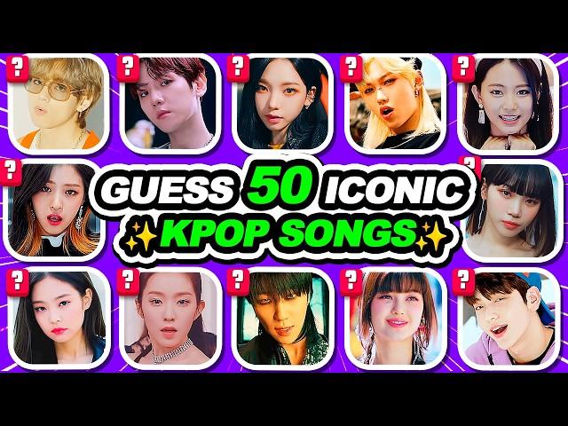 GUESS 50 KPOP SONGS (ICONIC & POPULAR KPOP SONGS)  KPOP QUIZ 2024