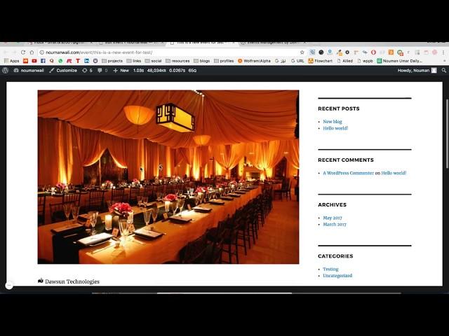 Events Management Plugin for Wordpress