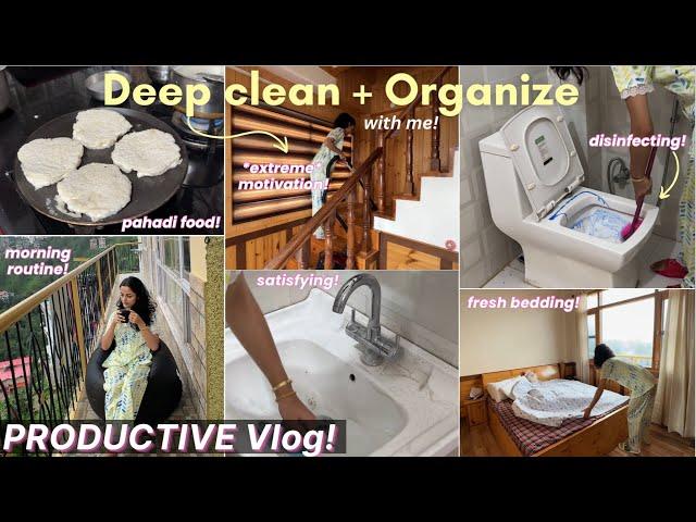 PRODUCTIVE VLOG : *extreme* DEEP CLEAN + ORGANIZE with me  (the entire house) !!