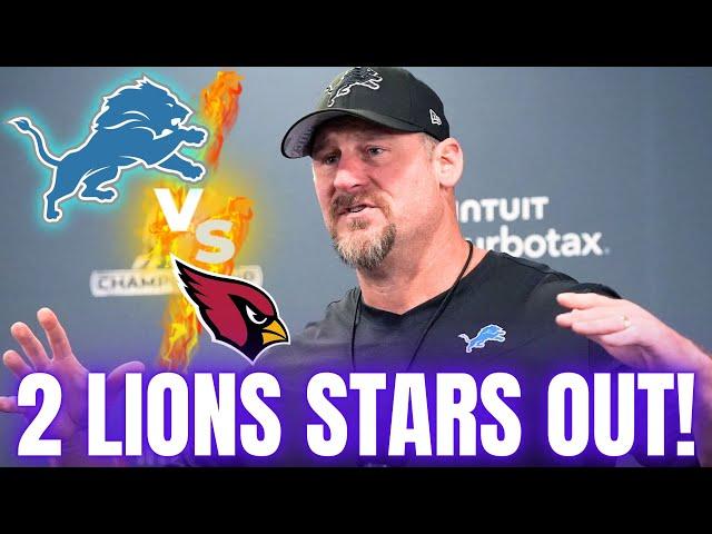 SAD NEWS! 2 LIONS PLAYERS OUT AGAINST THE CARDINALS! DETROIT LIONS NEWS