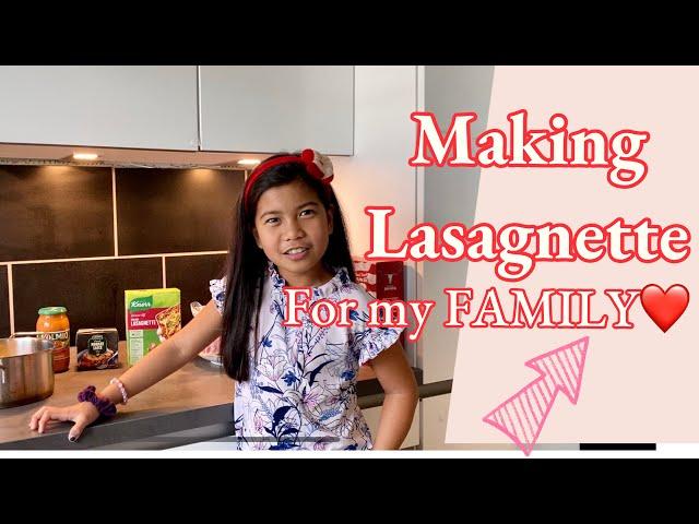 Making Lasagnette for dinner