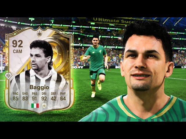 92 US Icon SBC Baggio is UNIQUE..  FC 25 Player Review