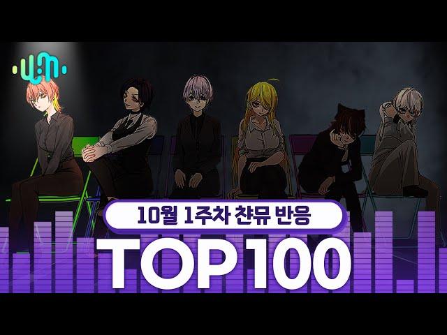 [비챤 반응영상] 2024년 10월 1주차 왁타버스 뮤직 주간차트 TOP100