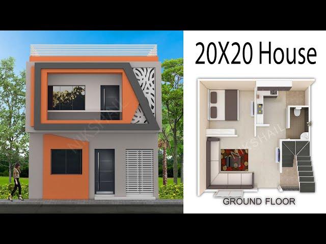 20X20 House design 400 sqft House with 3d elevation by nikshail