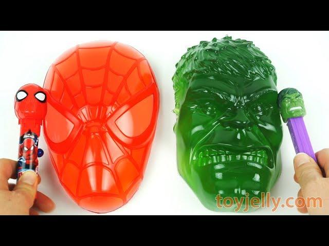 DIY How to Make Spiderman Hulk Mask Jelly Pudding Cake Toy Kinetic Sand Popsicle Ice Cream Cars Mold