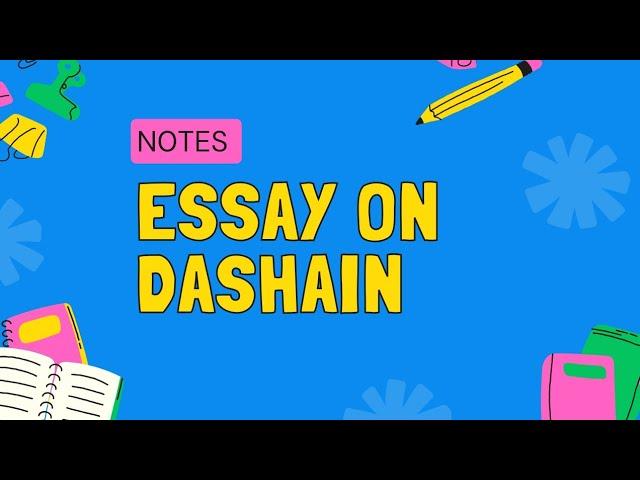 Essay on Dashain | Dashain essay | essay |writing | English writing | handwriting |N0TES