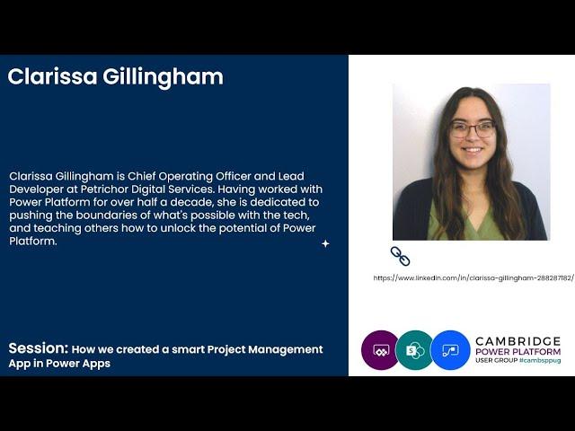 Cambridge Power Platform Event: How we created a smart Project Management App in Power Apps
