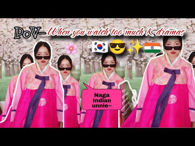 I tried speaking Korean ||Naga Indian|| Excuse my Hangul | When you watch too much K-dramas