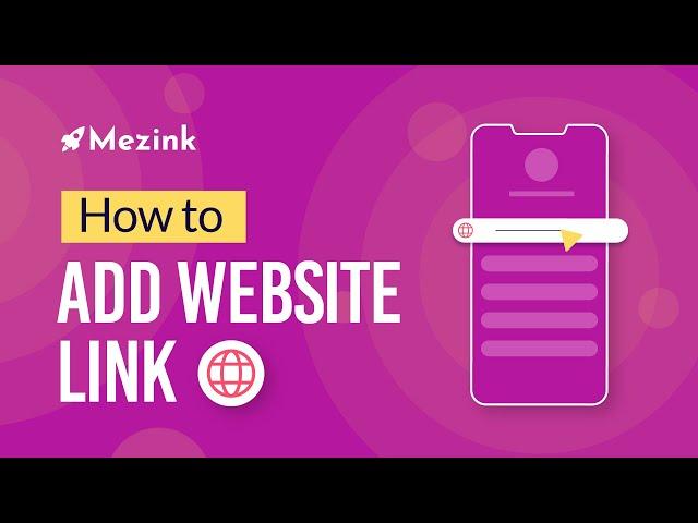 How to add any website link to the Mezink page