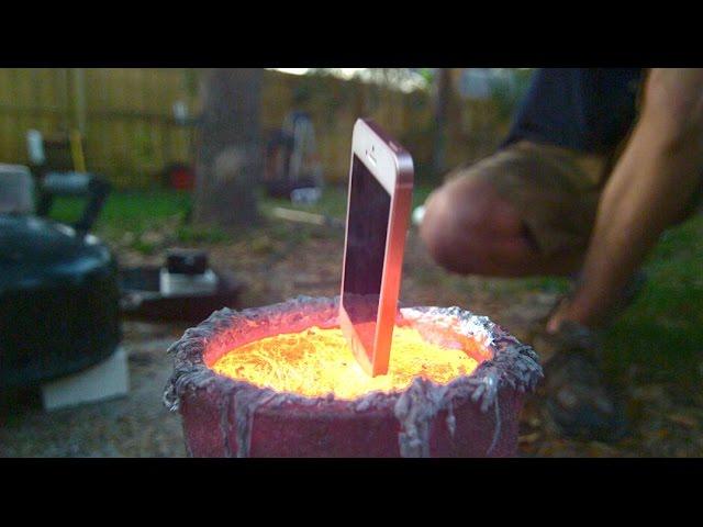 iPhone in Molten Aluminum