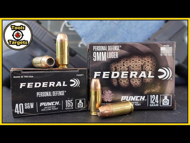 Fisticuffs!...9MM vs .40S&W Federal Punch Self-Defense AMMO Ballistic Gel Test!