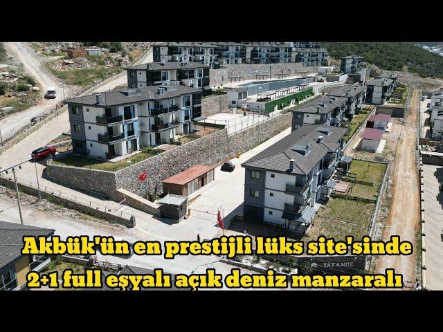 Didim Akbük'ün en prestijli lüks site'sinde full eşyalı açık deniz manzaralı 2+1 SATILDI