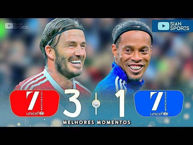 EVEN RETIRED AND BEAUTIFUL DAVID BECKHAM DESTROYED IN THIS FRIENDLY MATCH AGAINST RONALDINHO